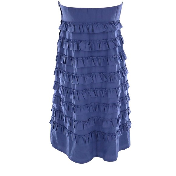 Gap Strapless Silk Dress Women 10 Girlhood Twee Coquette Feminine Cocktail Party - Picture 3 of 10